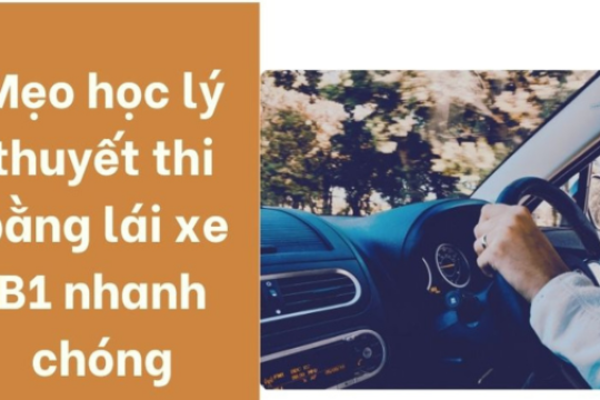 Mẹo học lý thuyết bằng lái xe B1 mà bạn nên tham khảo?