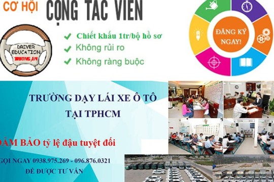 Tuyển cộng tác viên thu nhận hồ sơ học lái xe